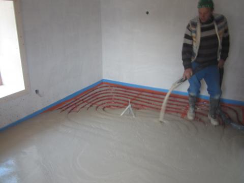 Chape liquide / anhydrite