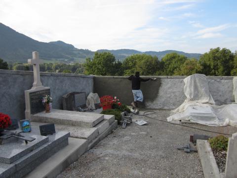 Préparation du mur