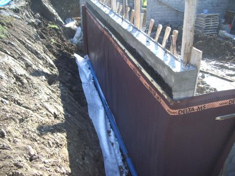 Mur en banché et étanchéité